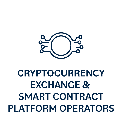 Large cryptocurrency exchange and smart contract platform operators